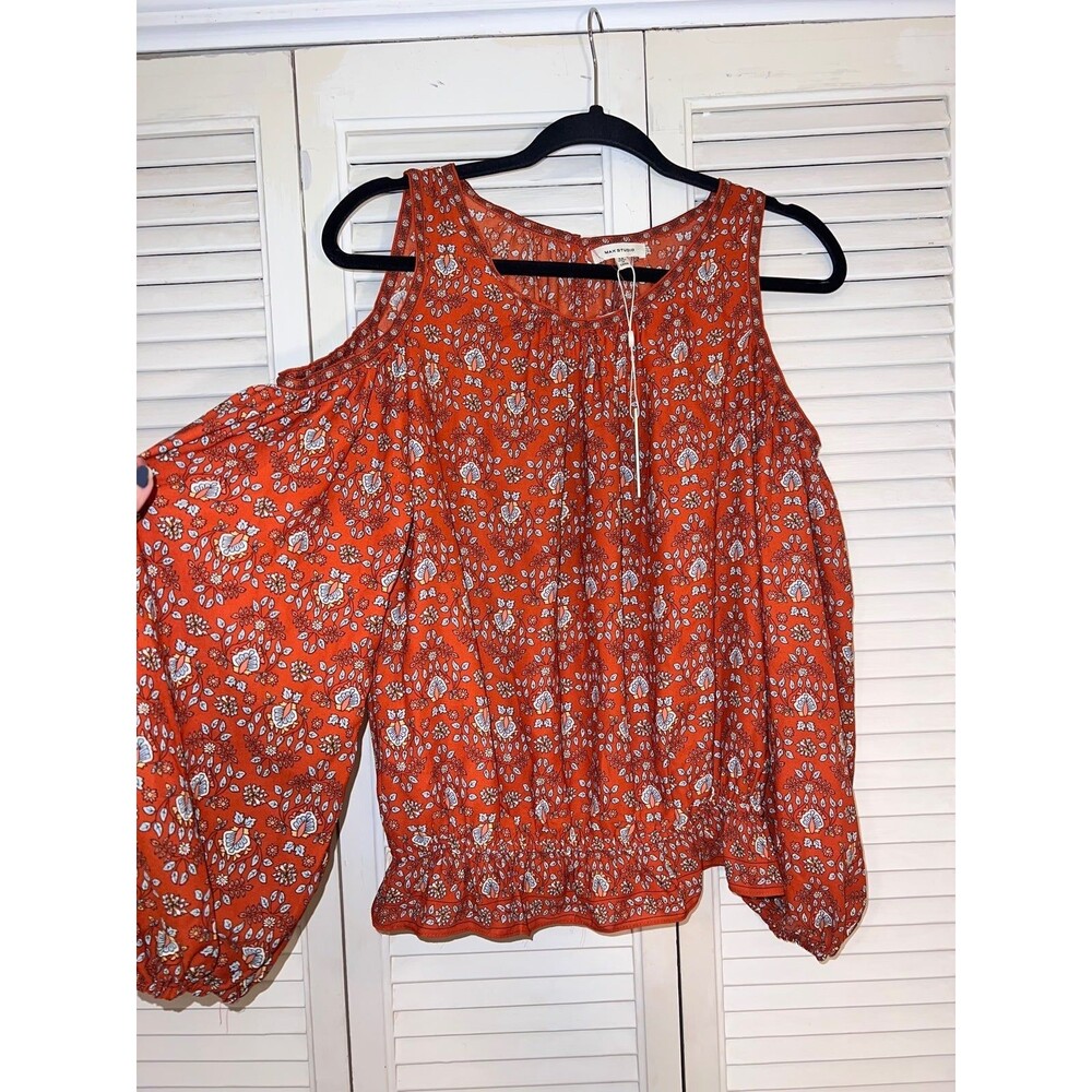 Max Studio Shoulderless Blouse; NWT